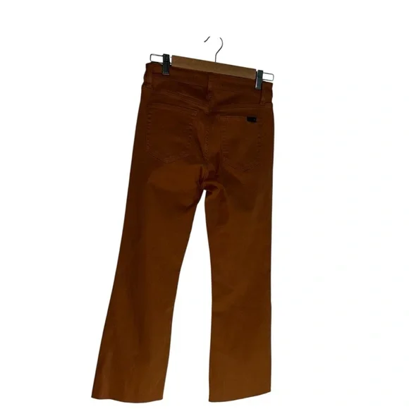 Joes Jeans Coated Dark Orange Neutral Chic Wide Leg Pants, Shiny Size 27 - Picture 4 of 8